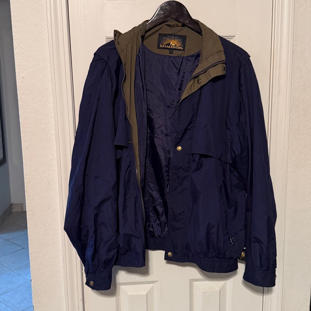 Vintage Sun Mountain Navy windbreaker jacket